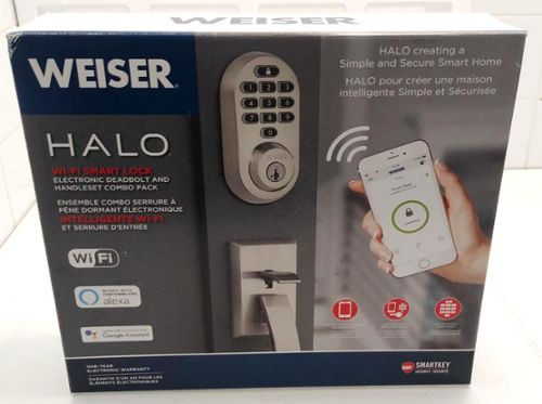 Image for Weiser Halo Wi-Fi Smart Lock Electronic Deadbolt + Handleset