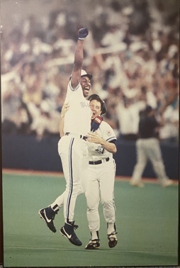Image for Lot #8.4 “Joe Carter after clenching AL East Division title” Michael Slaughter 1991